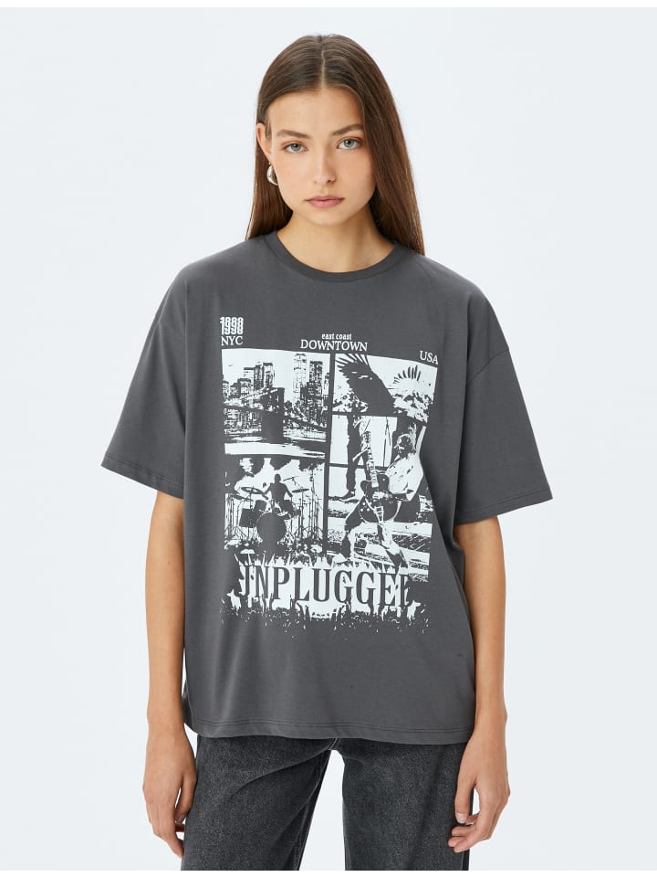 Футболка KOTON, антрацит
Футболка KOTON, антрацит