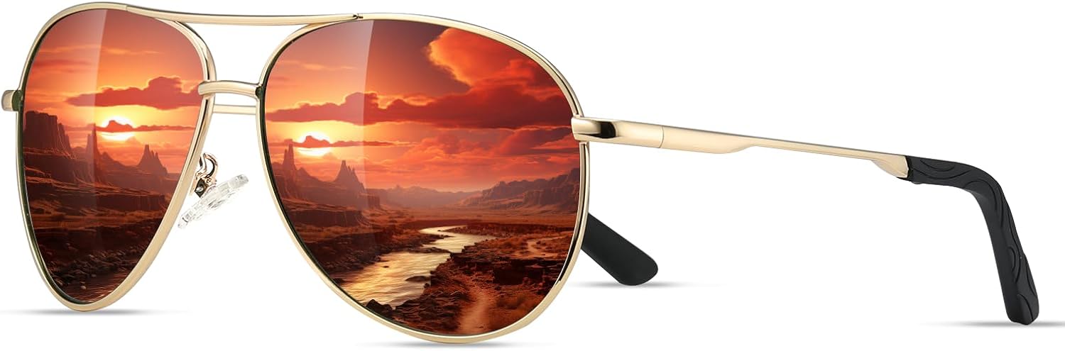 Поляризованные солнцезащитные очки-авиаторы Eiuizah для мужчин и женщин — классические солнцезащитные очки для вождения, рыбалки и защиты от УФ-излучения, C11(1 Pack) Gold Frame/Red Lenses
Поляризованные солнцезащитные очки-авиаторы Eiuizah для мужчин и женщин — классические солнцезащитные очки для вождения, рыбалки и защиты от УФ-излучения, C11(1 Pack) Gold Frame/Red Lenses