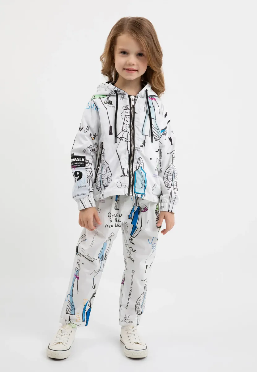 Брюки из ткани Gulliver с принтом по всей поверхности, белый
Брюки из ткани Gulliver с принтом по всей поверхности, белый