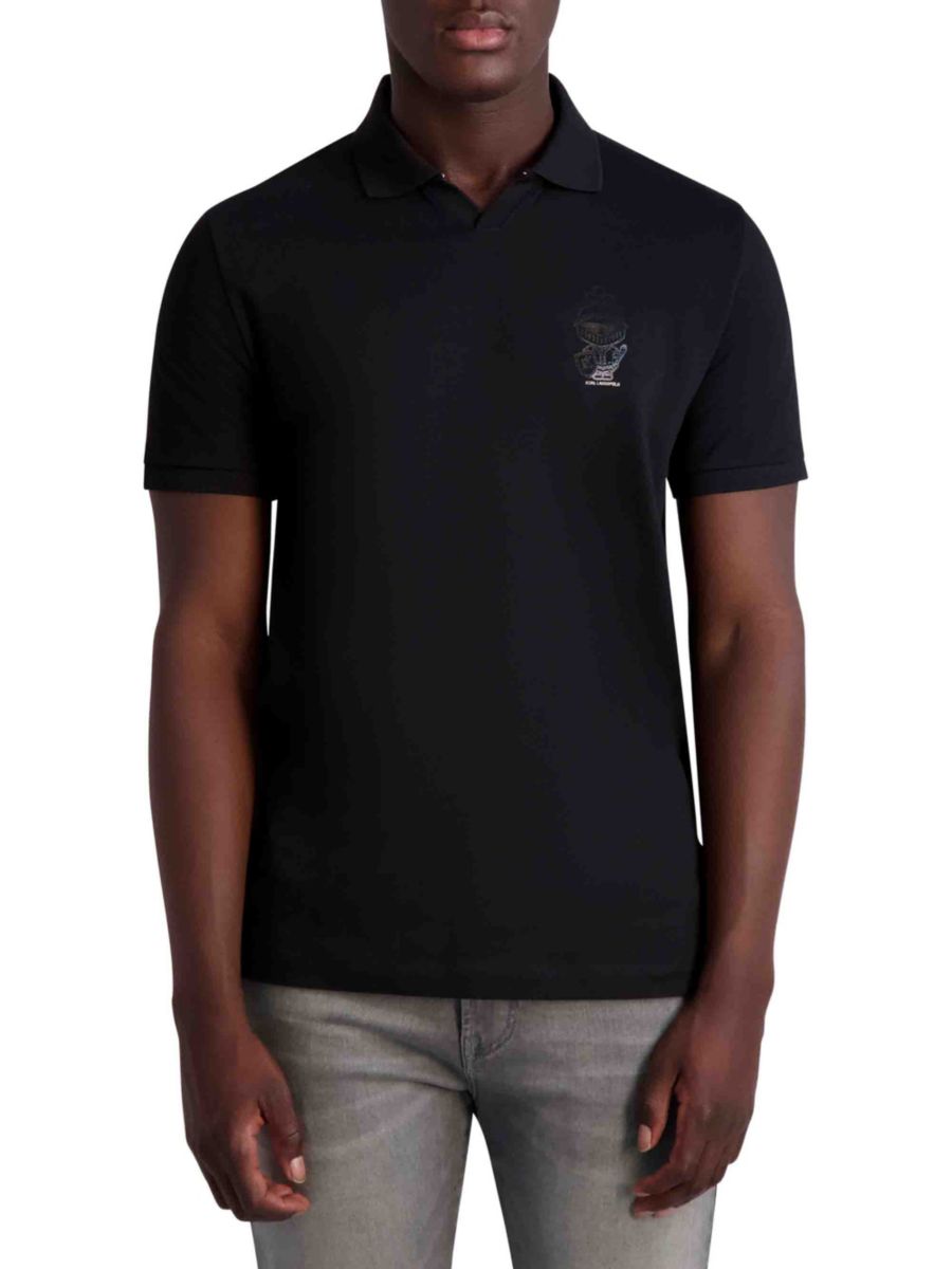 Поло Johnny Collar Knight Pique Karl Lagerfeld Paris, черный
Поло Johnny Collar Knight Pique Karl Lagerfeld Paris, черный