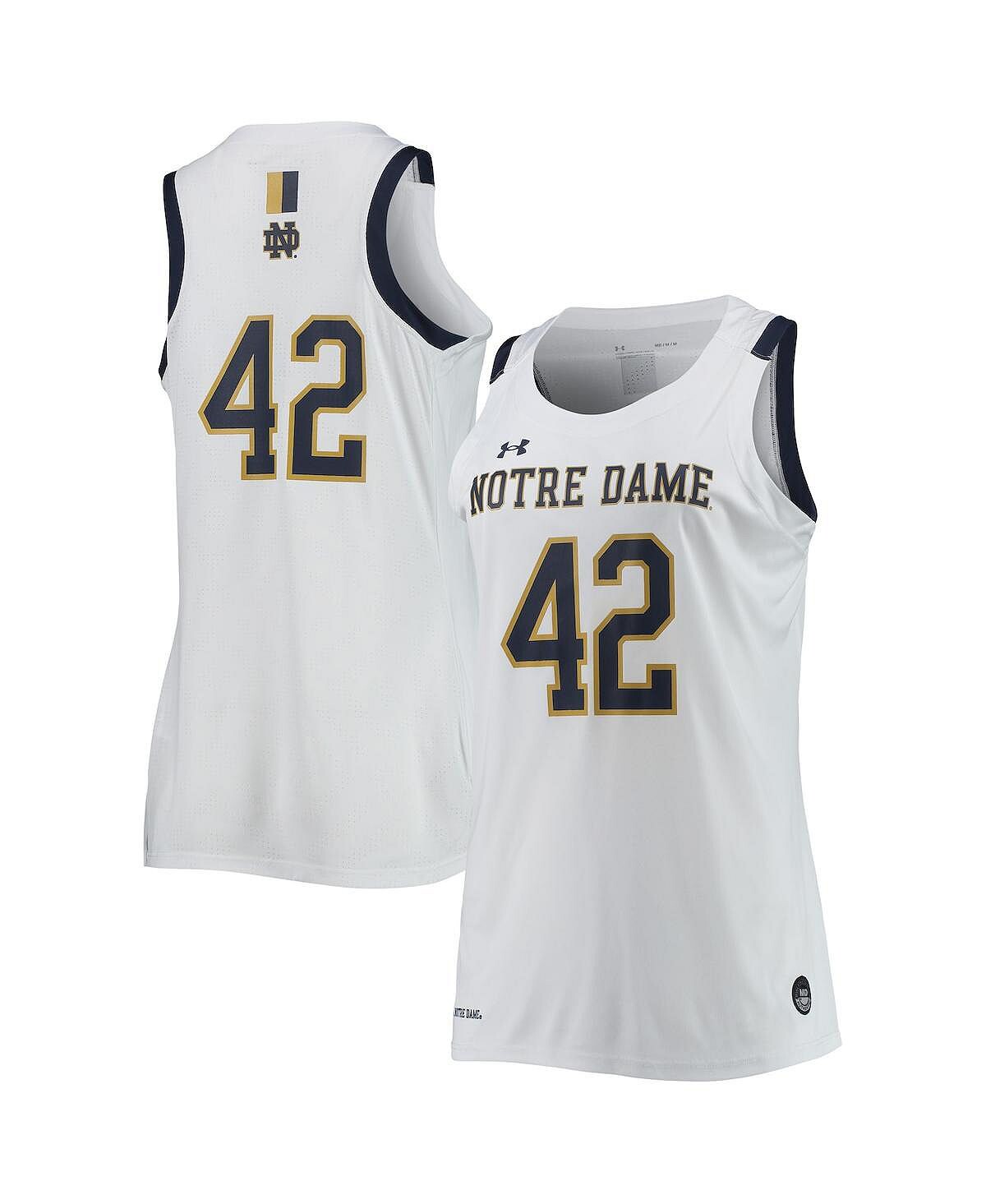Женская белая баскетбольная майка Notre Dame Fighting Irish Replica Swingman Under Armour, белый
Женская белая баскетбольная майка Notre Dame Fighting Irish Replica Swingman Under Armour, белый