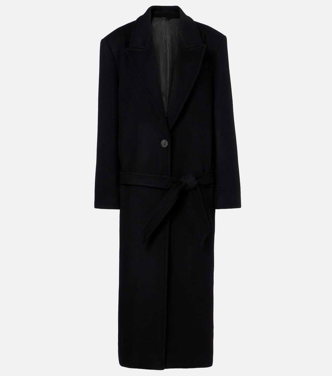 Пальто из смесовой шерсти и твила The Attico, черный
Пальто из смесовой шерсти и твила The Attico, черный