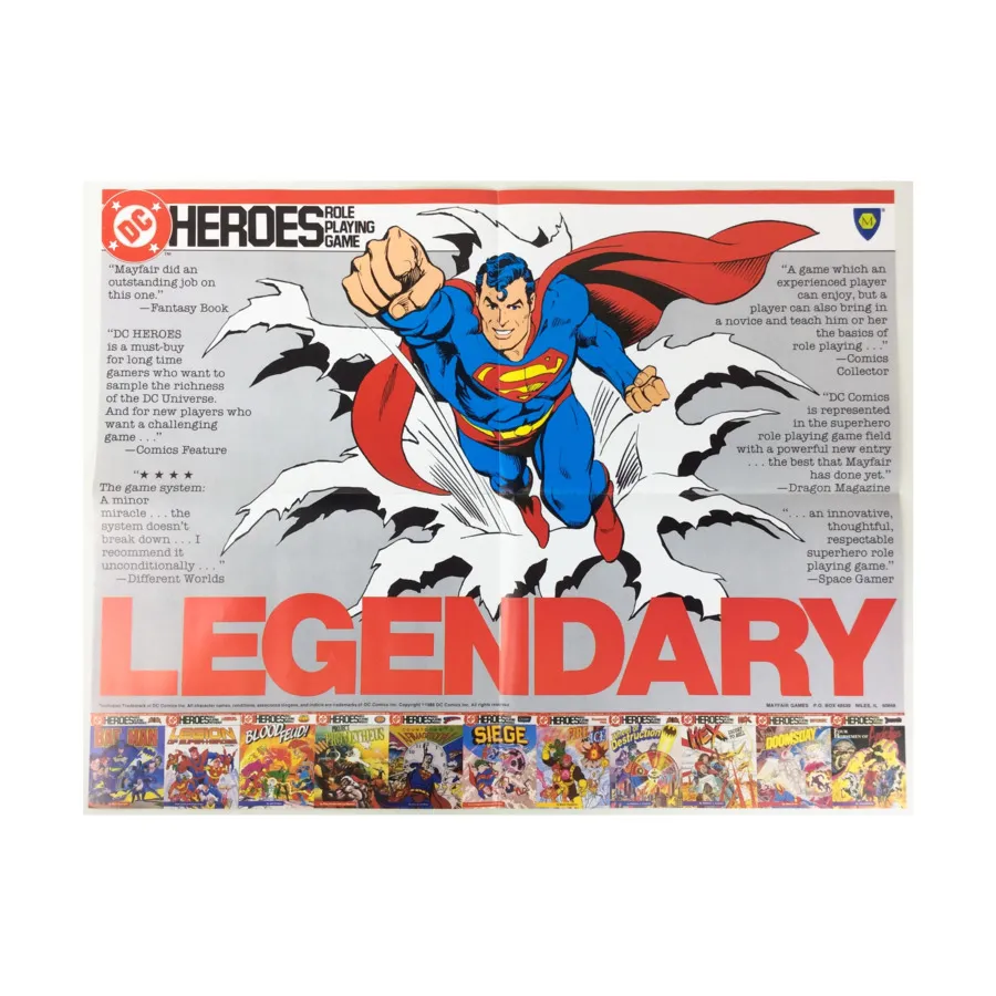 Промо-постер Легиона Супергероев, DC Heroes - Modules & Miscellaneous (Mayfair Games)
Промо-постер Легиона Супергероев, DC Heroes - Modules & Miscellaneous (Mayfair Games)