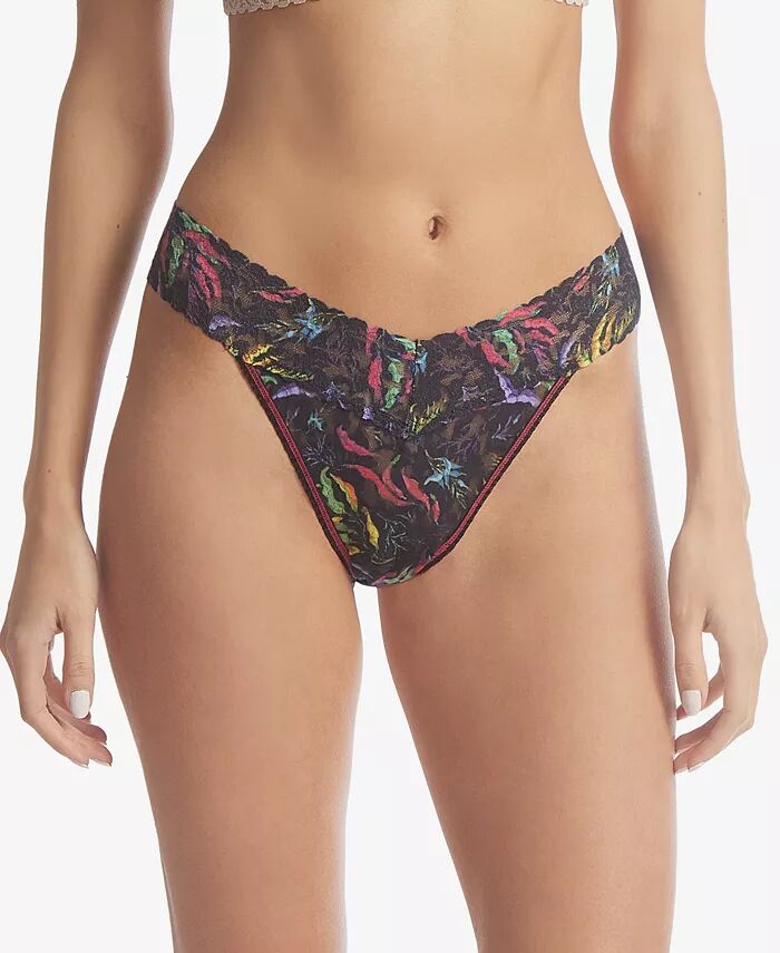 Женские фирменные кружевные стринги с принтом и оригинальной посадкой Hanky Panky, мультиколор
Женские фирменные кружевные стринги с принтом и оригинальной посадкой Hanky Panky, мультиколор