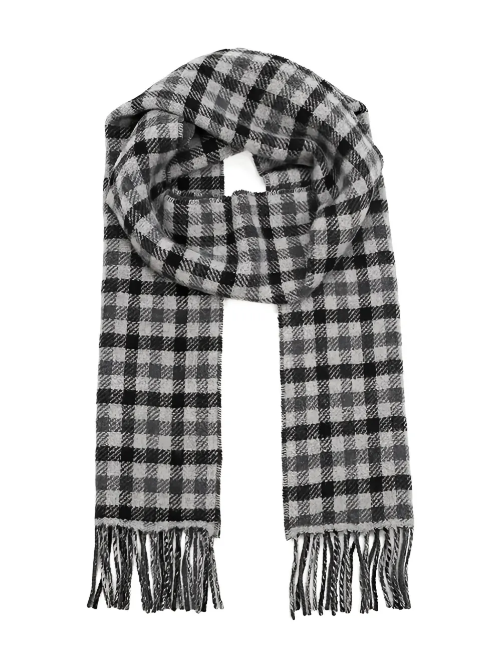 Клетчатый шарф с бахромой Marc O'Polo, серый
Клетчатый шарф с бахромой Marc O'Polo, серый