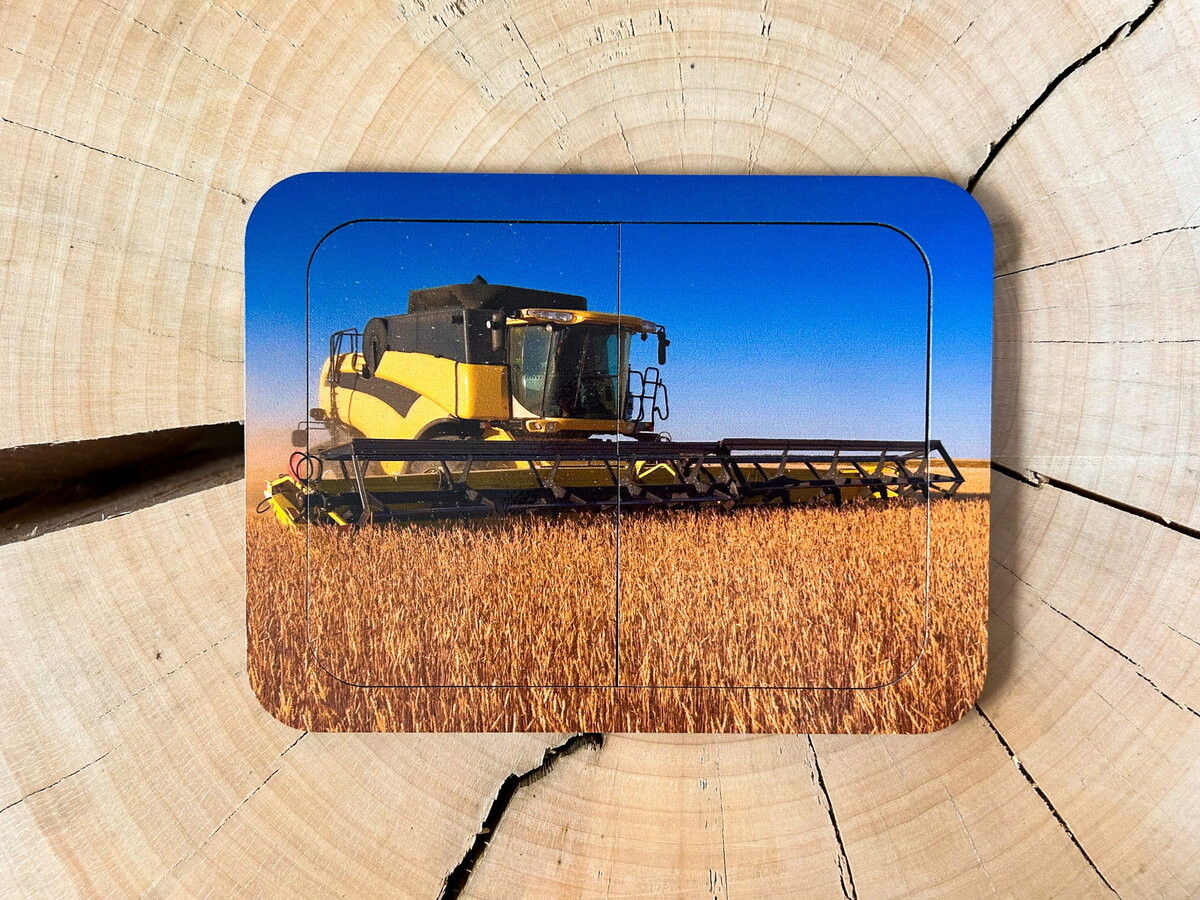 Комбайн, деревянный пазл с четырьмя элементами, основа с подписью, первый пазл. Inna marka
Комбайн, деревянный пазл с четырьмя элементами, основа с подписью, первый пазл. Inna marka