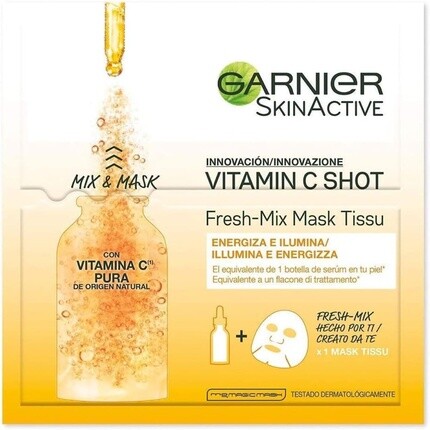 Garnier Fresh-Mix Tissue Mask с витамином С, осветляющая тканевая маска для лица, 33 г
Garnier Fresh-Mix Tissue Mask с витамином С, осветляющая тканевая маска для лица, 33 г