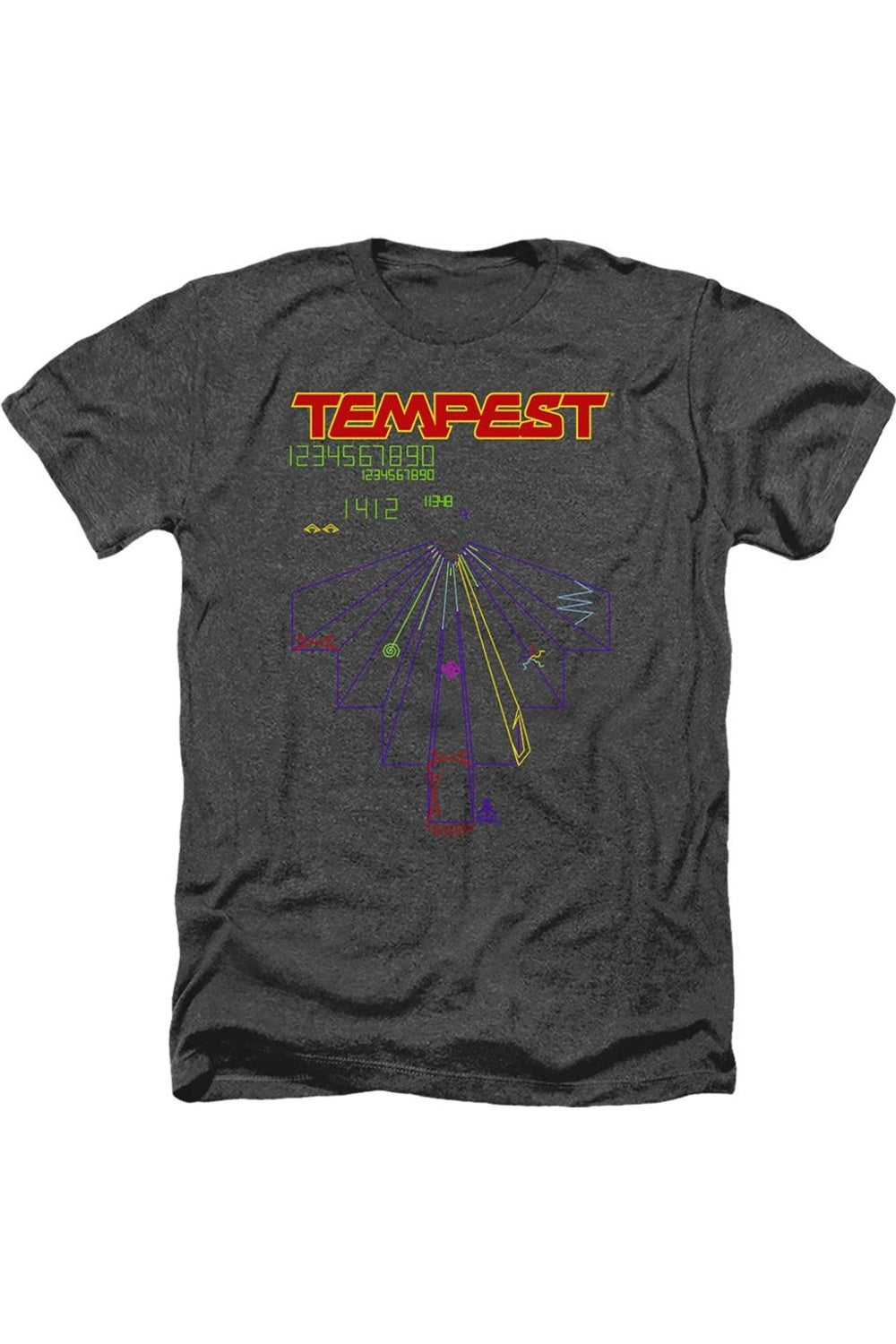 Футболка Atari Tempest Screen для взрослых Heather Gildan, черный 
Футболка Atari Tempest Screen для взрослых Heather Gildan, черный