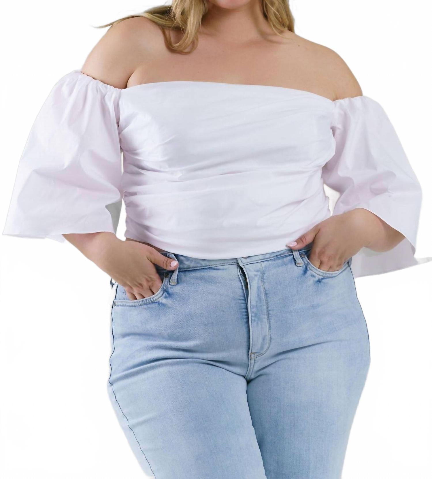 Топ с открытыми плечами Слоан - плюс в белом Tanya Taylor
Топ с открытыми плечами Слоан - плюс в белом Tanya Taylor