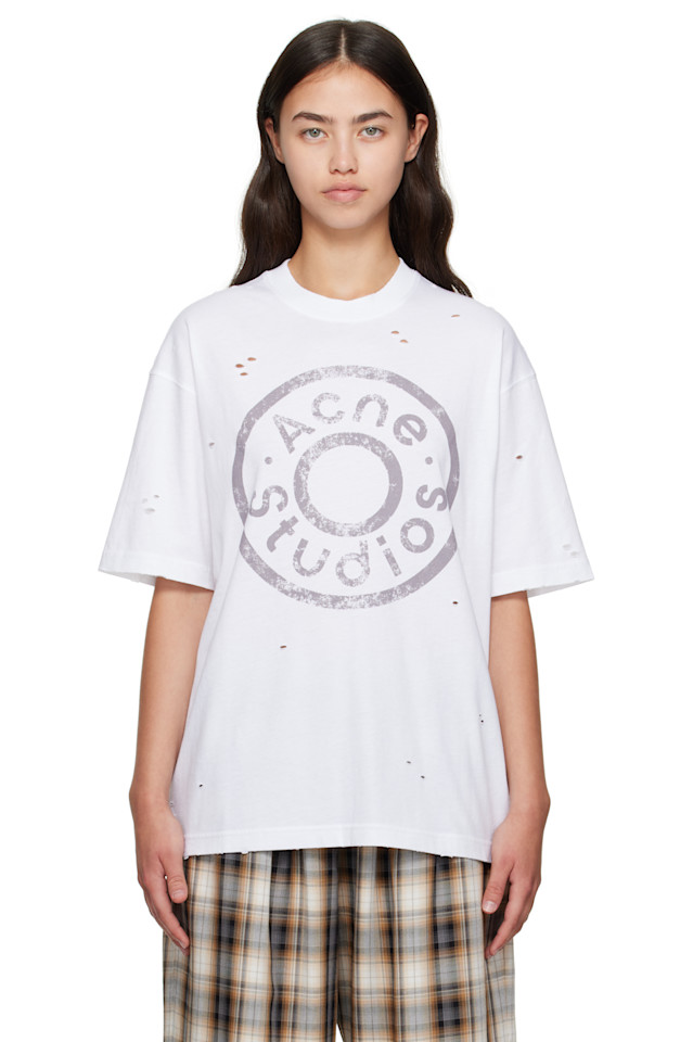 Acne Studios Белая футболка с логотипом
Acne Studios Белая футболка с логотипом