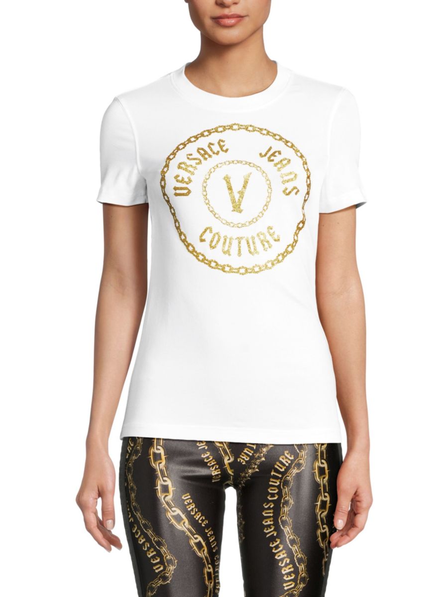 Футболка с графическим логотипом Versace Jeans Couture, цвет White Gold
Футболка с графическим логотипом Versace Jeans Couture, цвет White Gold
