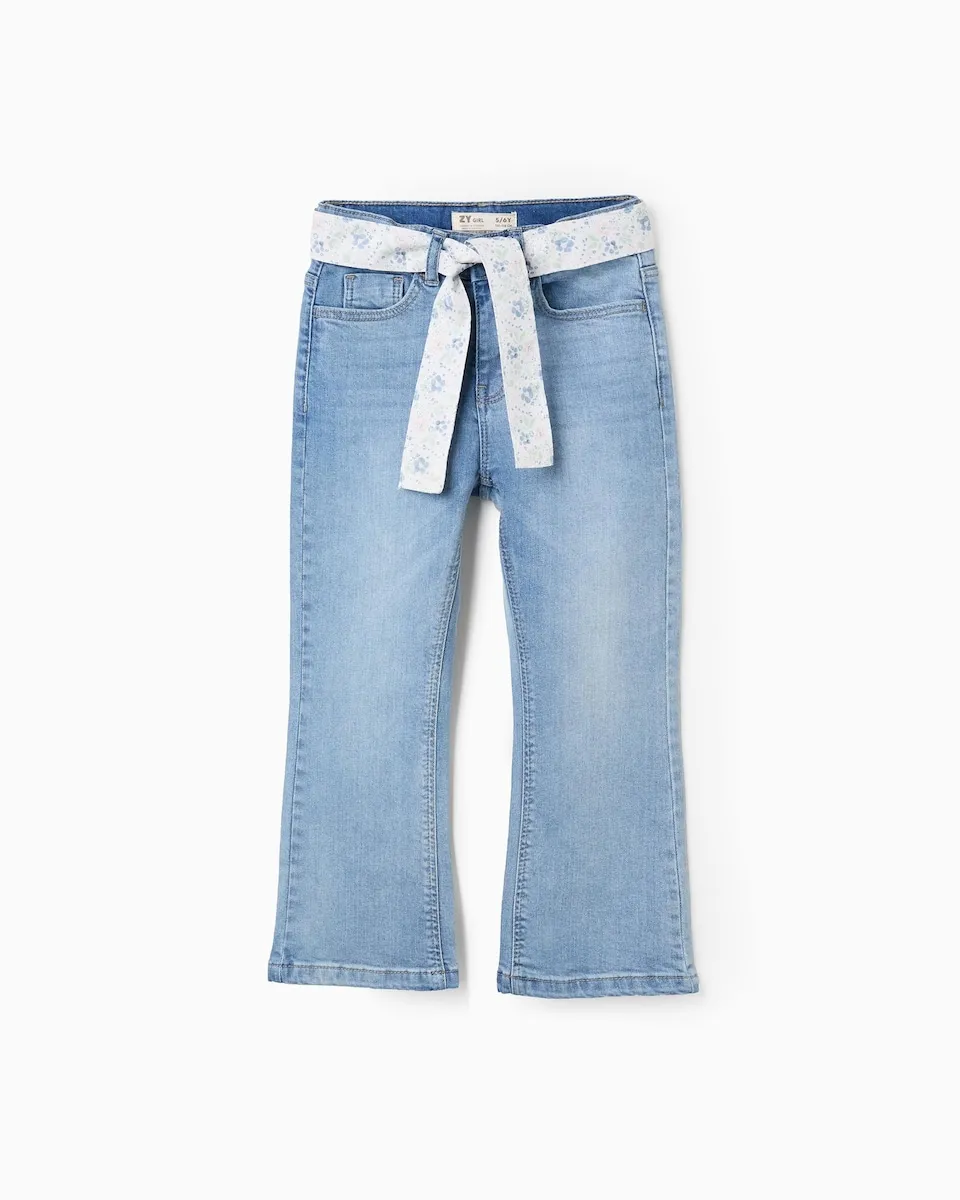 Детские брюки-клеш с цветочным поясом Zippy, светло-голубой
Детские брюки-клеш с цветочным поясом Zippy, светло-голубой
