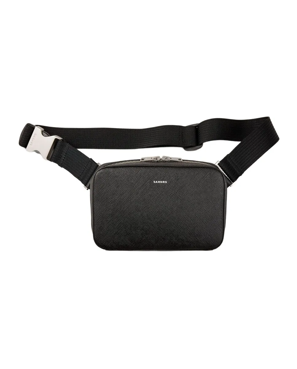 Маленький мужской кожаный рюкзак из реконструированной кожи Sandro, черный
Маленький мужской кожаный рюкзак из реконструированной кожи Sandro, черный