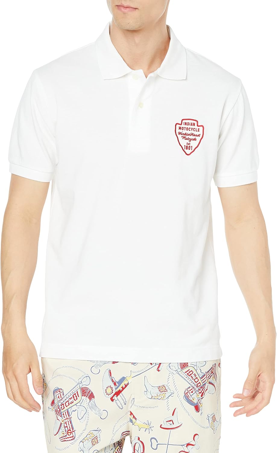 Индийская футболка-поло IC-2721 из плотной ткани, нашивка Indian, белый
Индийская футболка-поло IC-2721 из плотной ткани, нашивка Indian, белый