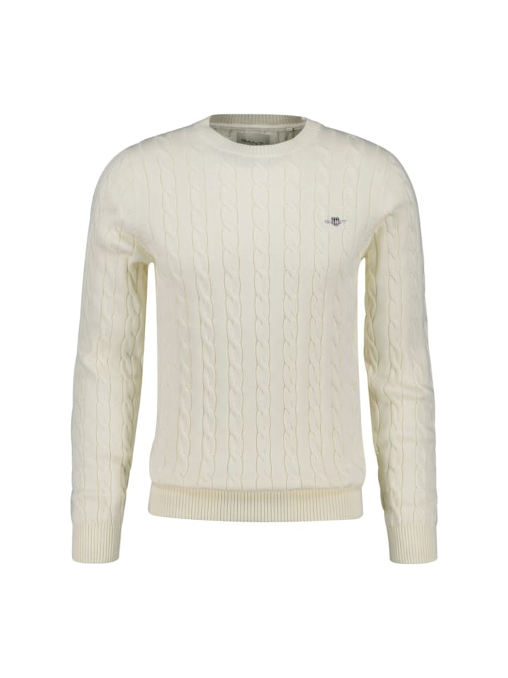 Кремовый вязаный свитер Gant
Кремовый вязаный свитер Gant