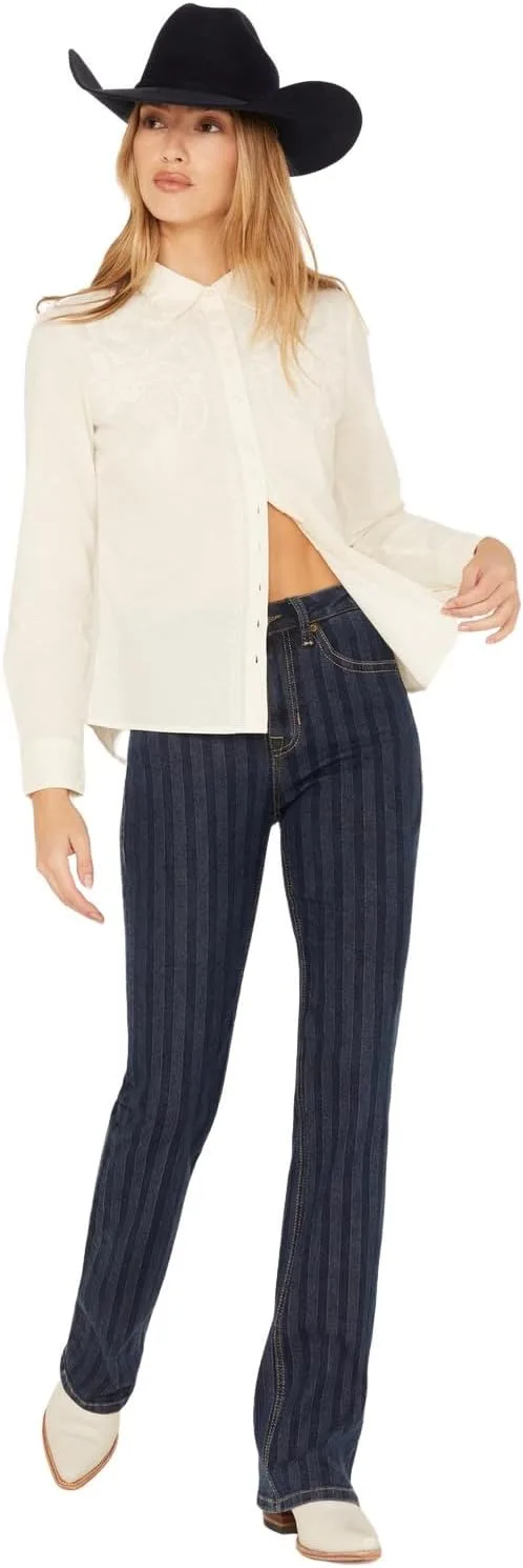 Джинсы Rock & Roll Cowgirl High Rise Jacquard Striped Boot Cut Panhandle
Джинсы Rock & Roll Cowgirl High Rise Jacquard Striped Boot Cut Panhandle