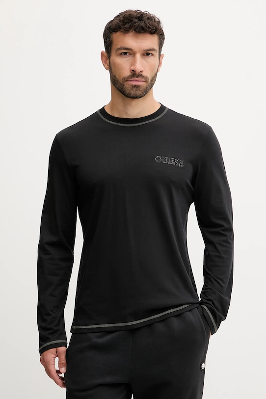 Лонгслив пижамный хлопковый Guess, черный
Лонгслив пижамный хлопковый Guess, черный
