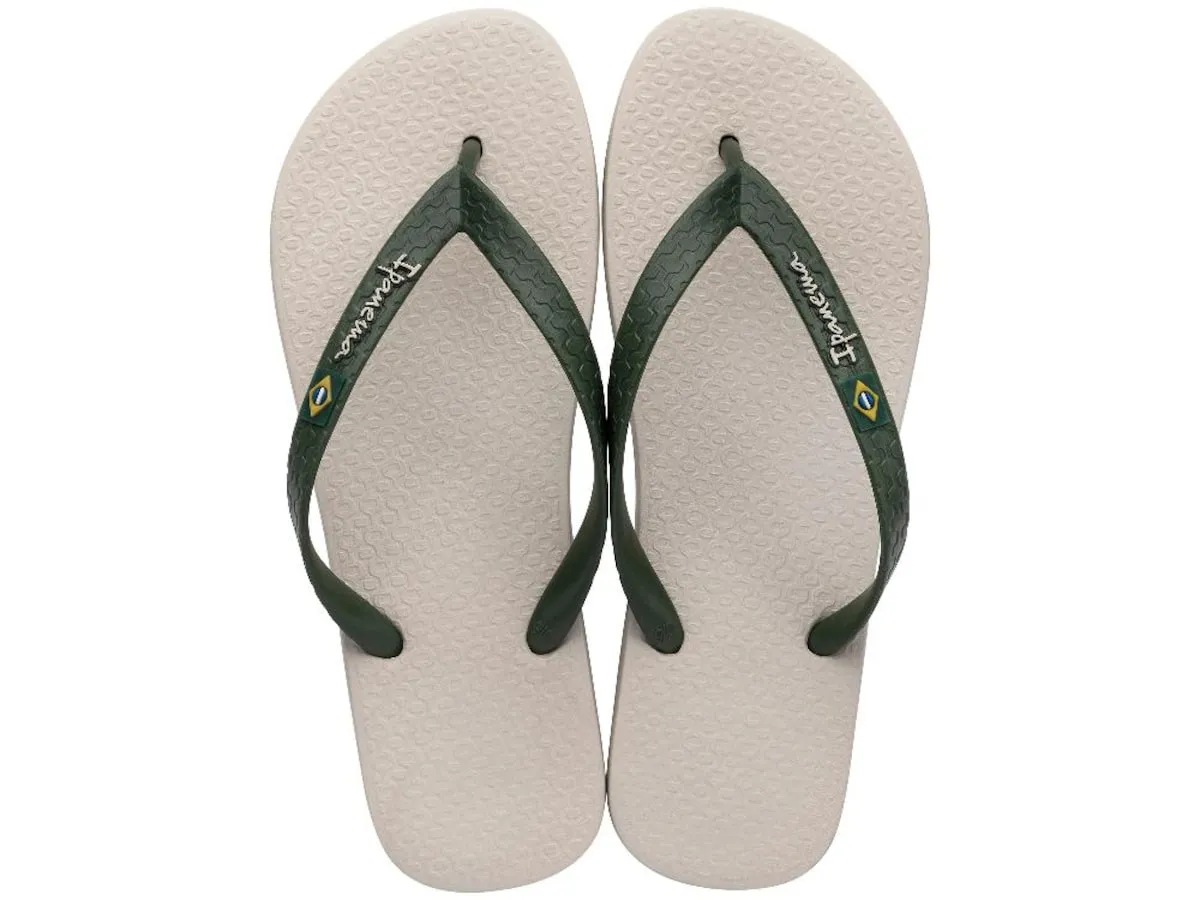Мужские пляжные шлепанцы IPANEMA CLAS BRASIL II AD Ipanema, военный зеленый 
Мужские пляжные шлепанцы IPANEMA CLAS BRASIL II AD Ipanema, военный зеленый