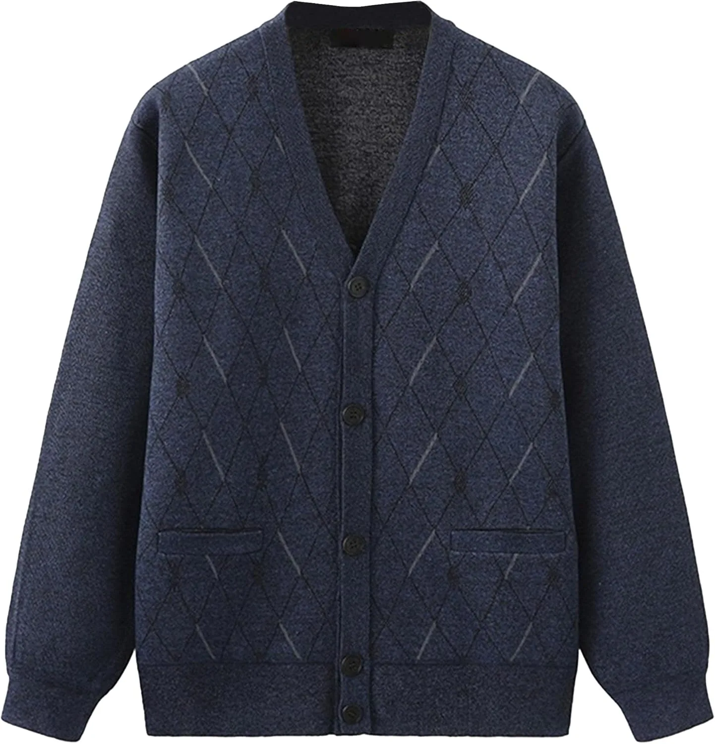 Кардиган для мужчин с длинными рукавами, V-образным вырезом и карманами QOAAIE
Кардиган для мужчин с длинными рукавами, V-образным вырезом и карманами QOAAIE