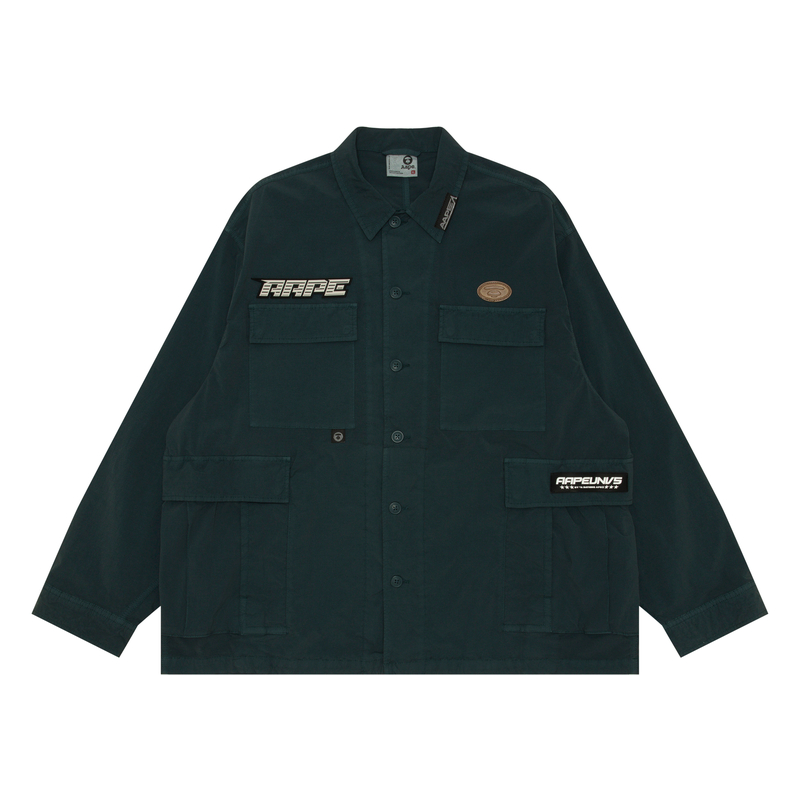 Рубашка By *A Bathing APE Cargo pocket Overshirt Aape, зеленый
Рубашка By *A Bathing APE Cargo pocket Overshirt Aape, зеленый