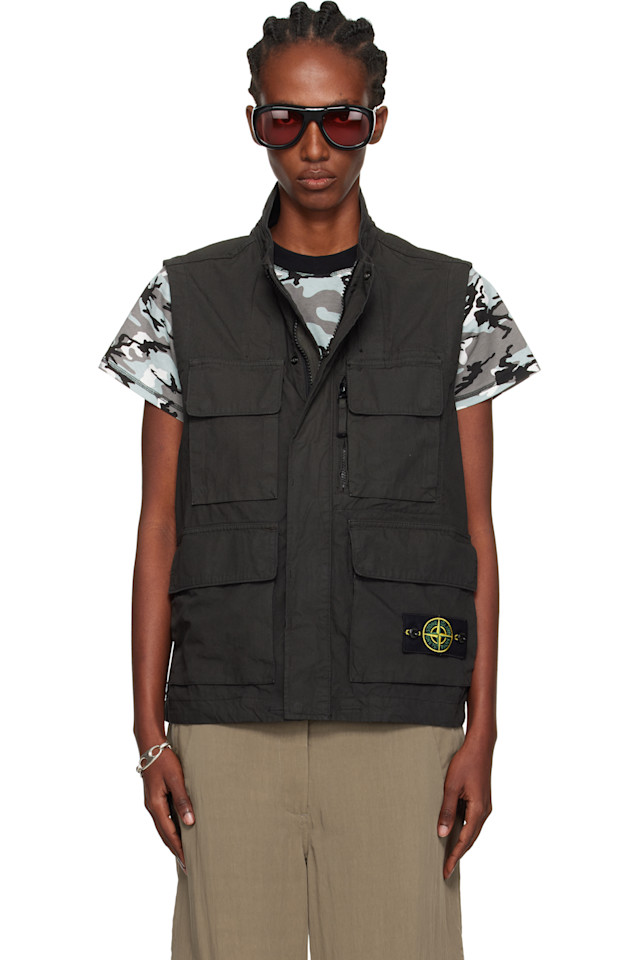 Stone Island Серый жилет из органического хлопка с плетением холста g100001
Stone Island Серый жилет из органического хлопка с плетением холста g100001