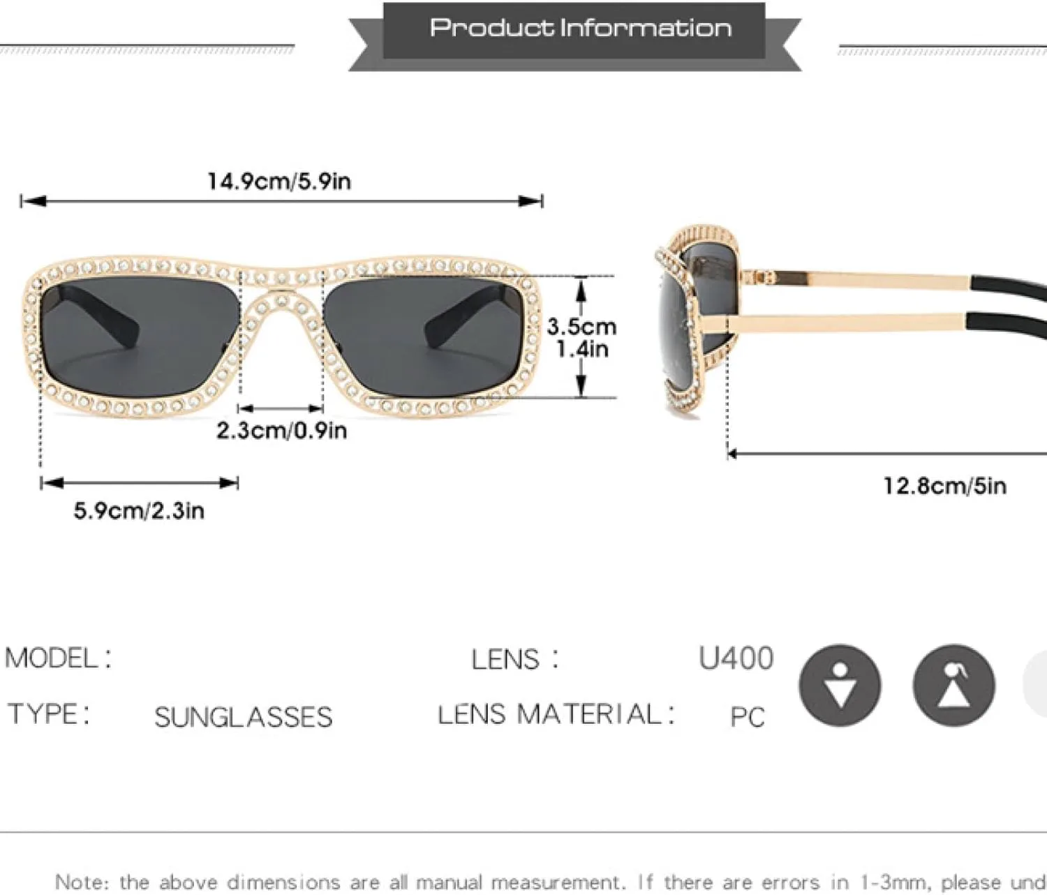 Ретро-солнцезащитные очки с бриллиантами, увеличенного размера, с защитой от УФ-излучения UV400, модные очки для женщин и мужчин, класса люкс VVTWSSW, Brown-brown
Ретро-солнцезащитные очки с бриллиантами, увеличенного размера, с защитой от УФ-излучения UV400, модные очки для женщин и мужчин, класса люкс VVTWSSW, Brown-brown