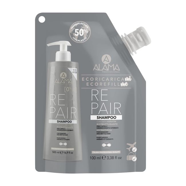 Профессиональный восстанавливающий шампунь для волос Alama, 100 мл 
Профессиональный восстанавливающий шампунь для волос Alama, 100 мл