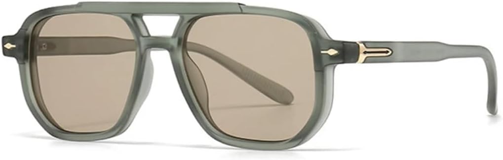 Мужские солнцезащитные очки в стиле ретро с двойной перемычкой, модные градиентные очки с защитой от УФ-излучения UV400, женские трендовые очки с заклепками VRTRFFTR, Green Light Tea
Мужские солнцезащитные очки в стиле ретро с двойной перемычкой, модные градиентные очки с защитой от УФ-излучения UV400, женские трендовые очки с заклепками VRTRFFTR, Green Light Tea