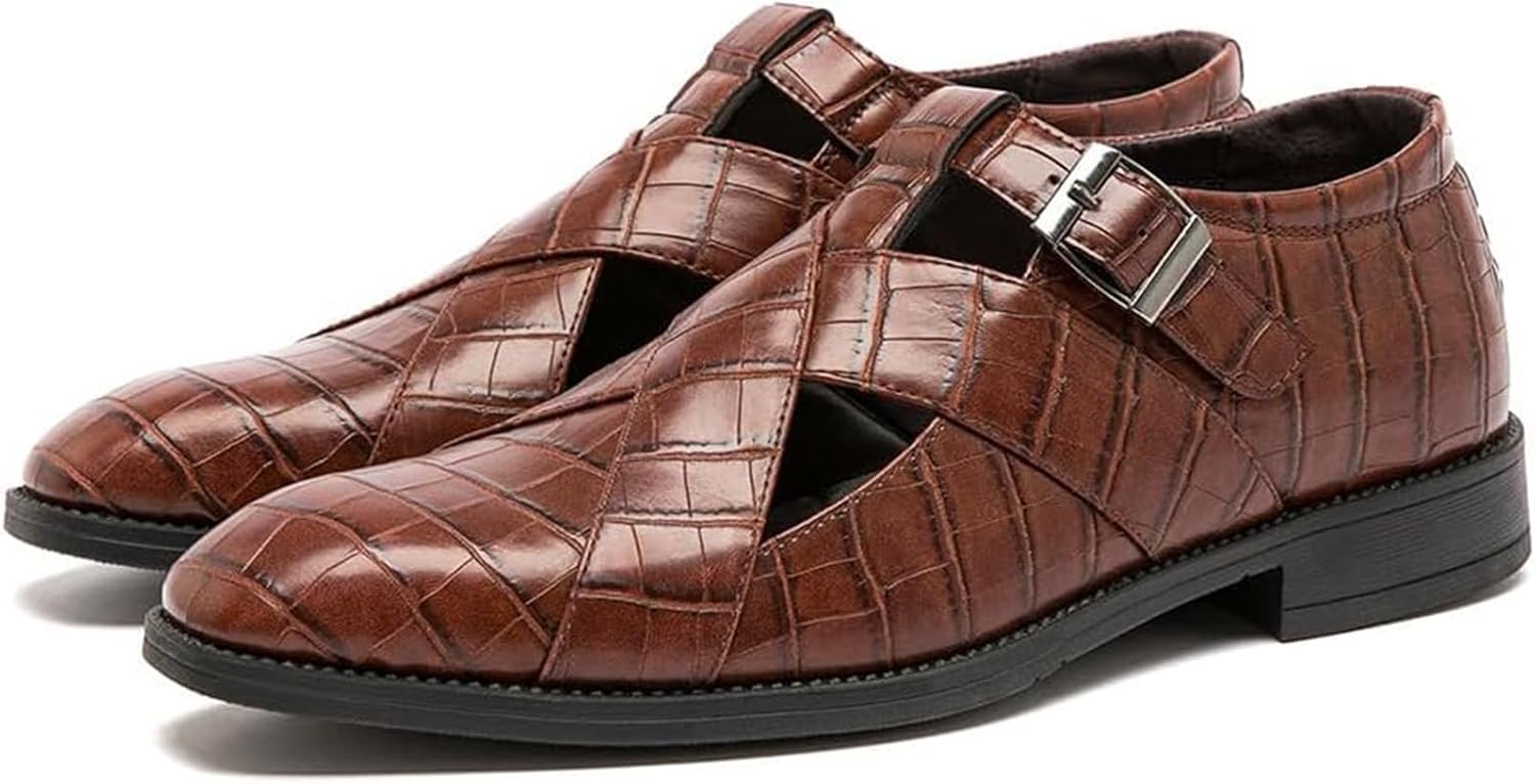 Мужские летние деловые сандалии Xinduoyu, дышащие оксфордские офисные туфли, коричневый
Мужские летние деловые сандалии Xinduoyu, дышащие оксфордские офисные туфли, коричневый