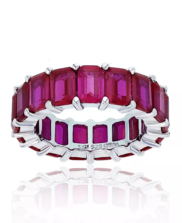 Кольцо-Вечность с красным изумрудом и кубическим цирконием из стерлингового серебра с родиевым покрытием Macy'S, red
Кольцо-Вечность с красным изумрудом и кубическим цирконием из стерлингового серебра с родиевым покрытием Macy'S, red