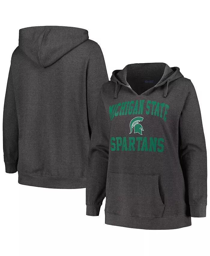Женская толстовка с капюшоном Heather Charcoal Michigan State Spartans Plus Size Heart & Soul Notch Neck Champion
Женская толстовка с капюшоном Heather Charcoal Michigan State Spartans Plus Size Heart & Soul Notch Neck Champion