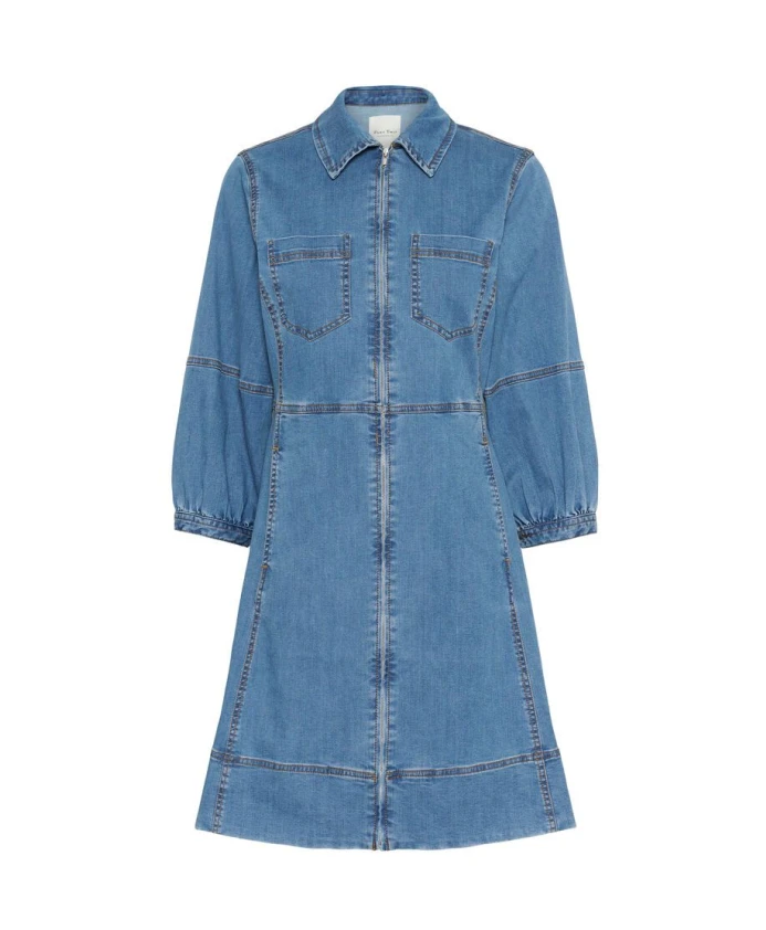 Синее джинсовое платье современного кроя Part Two, синий
Синее джинсовое платье современного кроя Part Two, синий