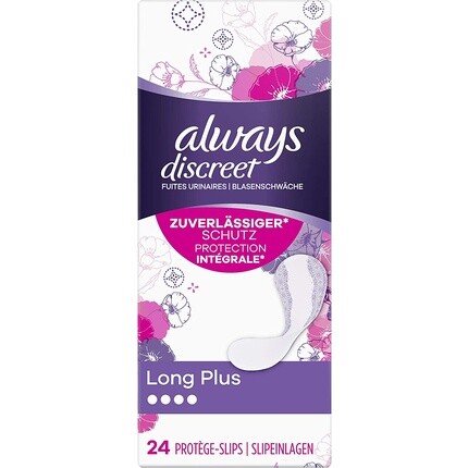 Прокладки Always Discreet Long Plus при недержании 24 – при слабости мочевого пузыря
Прокладки Always Discreet Long Plus при недержании 24 – при слабости мочевого пузыря