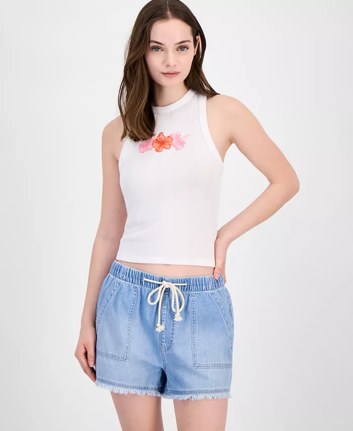 Женский топ с ажурной вязкой и принтом гибискуса Juniors' Pointelle Hibiscus Graphic Tank Top Grayson Threads, The Label, белый
Женский топ с ажурной вязкой и принтом гибискуса Juniors' Pointelle Hibiscus Graphic Tank Top Grayson Threads, The Label, белый