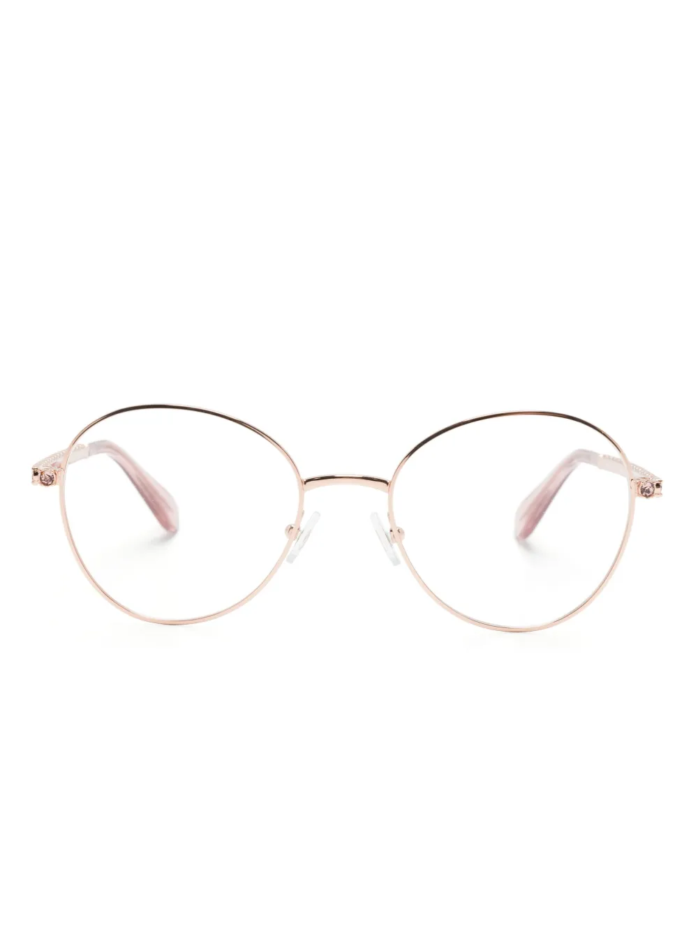 Очки в круглой оправе с кристаллами Swarovski, розовый 
Очки в круглой оправе с кристаллами Swarovski, розовый