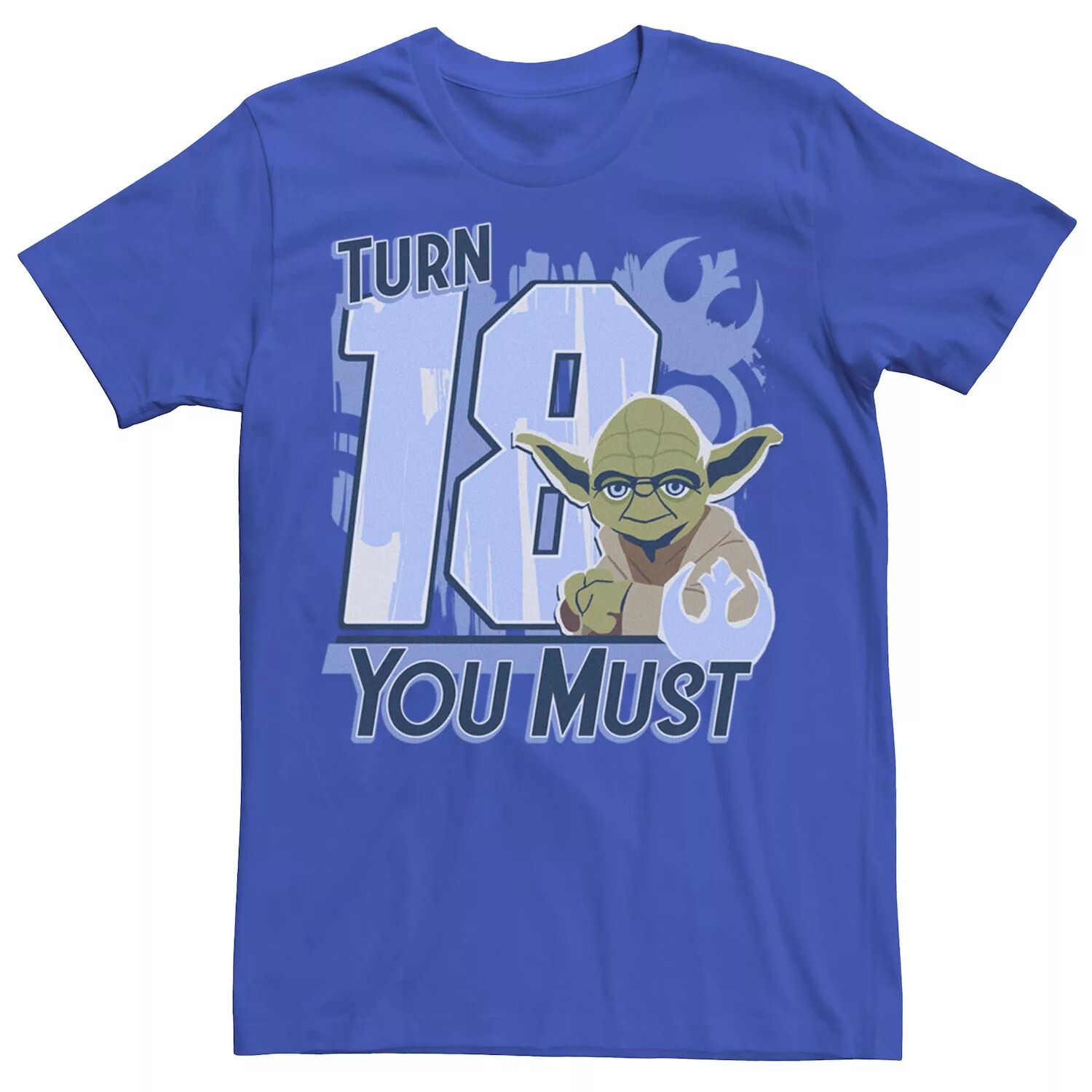 Мужская футболка с логотипом и портретом Star Wars Yoda Turn 18 You Must Rebel
Мужская футболка с логотипом и портретом Star Wars Yoda Turn 18 You Must Rebel