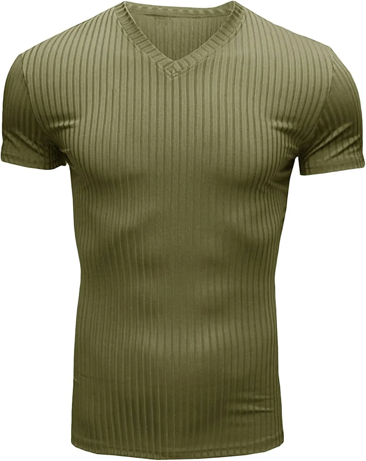 Мужская майка V-образного выреза Stretch Ribbed Knit для тренировок
Мужская майка V-образного выреза Stretch Ribbed Knit для тренировок