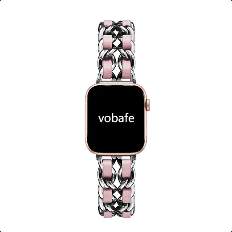 Ремешок металлический с натуральной кожей Vobafe для Apple iWatch, Розовое золото + черный
Ремешок металлический с натуральной кожей Vobafe для Apple iWatch, Розовое золото + черный