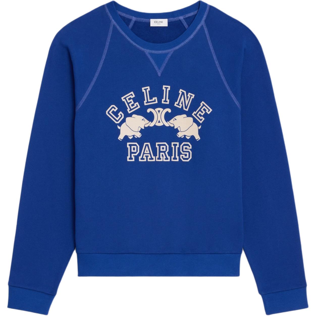 Обычный свитшот с круглым вырезом CELINE, синий
Обычный свитшот с круглым вырезом CELINE, синий