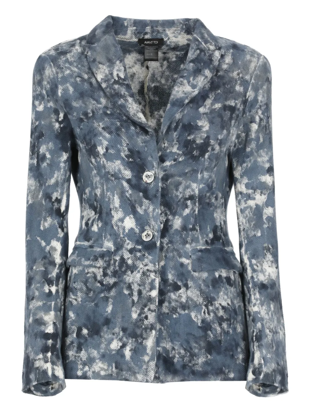 Блейзер с заостренными лацканами и узором Avant Toi, синий
Блейзер с заостренными лацканами и узором Avant Toi, синий