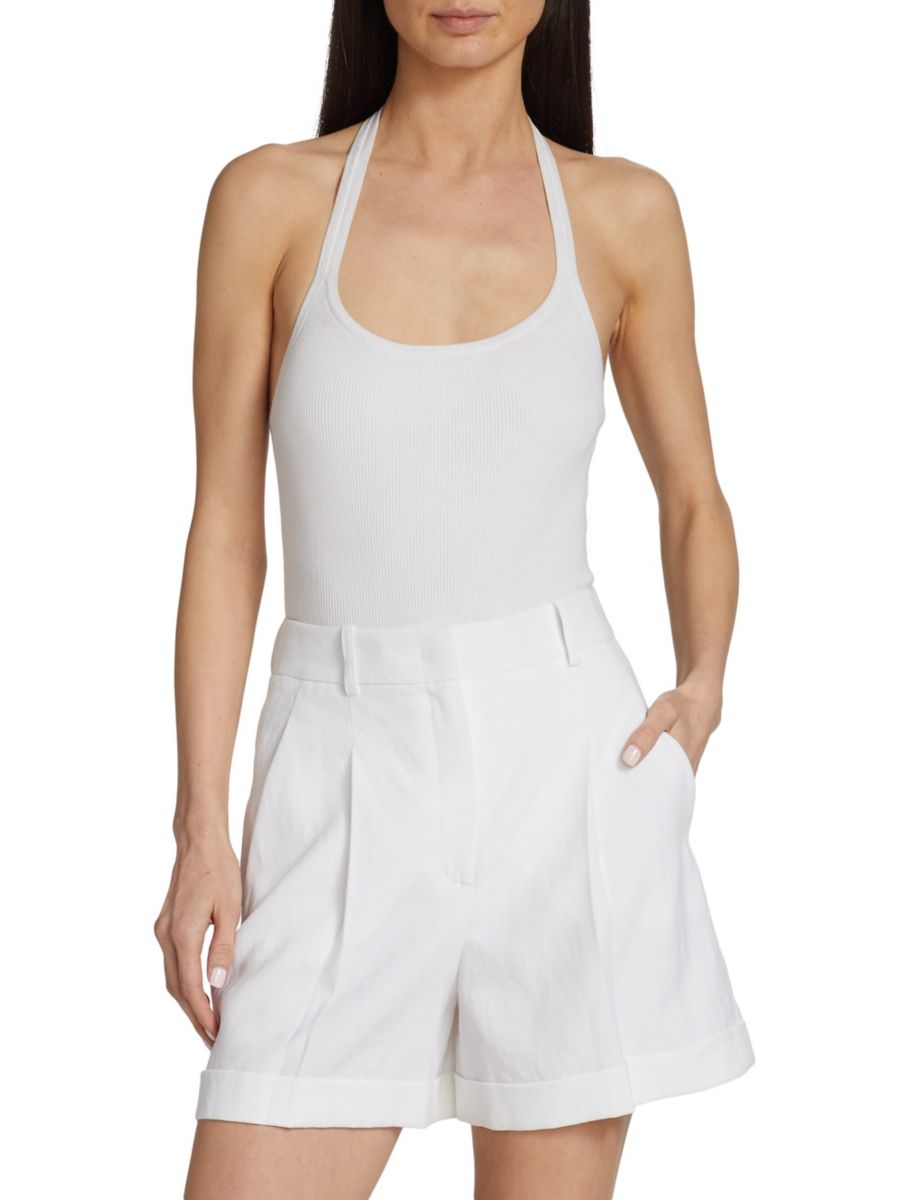 Боди из эластичного джерси с бретелькой через шею Michael Kors Collection, цвет Optic White
Боди из эластичного джерси с бретелькой через шею Michael Kors Collection, цвет Optic White