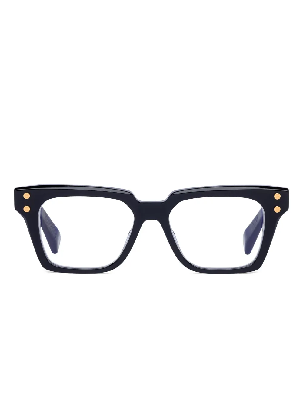 Очки в квадратной оправе с заклепками Balmain, черный
Очки в квадратной оправе с заклепками Balmain, черный