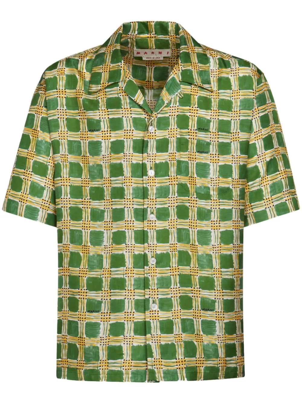 Шелковая рубашка Check Fields Marni, зеленый
Шелковая рубашка Check Fields Marni, зеленый