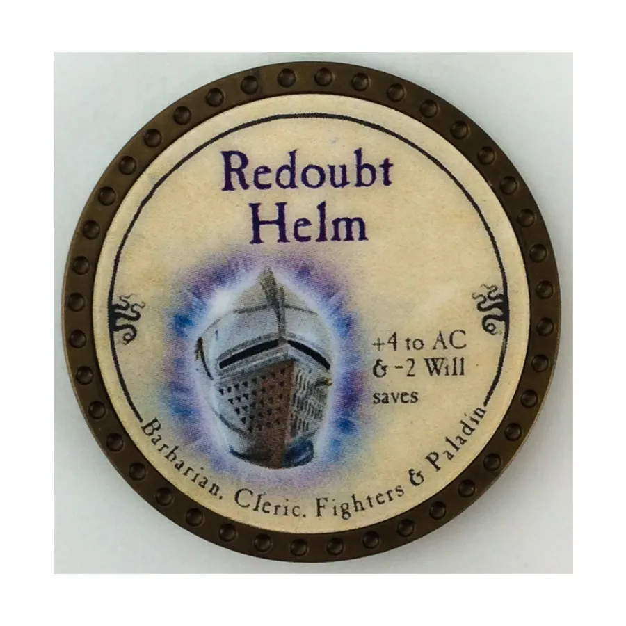 Шлем редута (золотой), True Dungeon Tokens
Шлем редута (золотой), True Dungeon Tokens