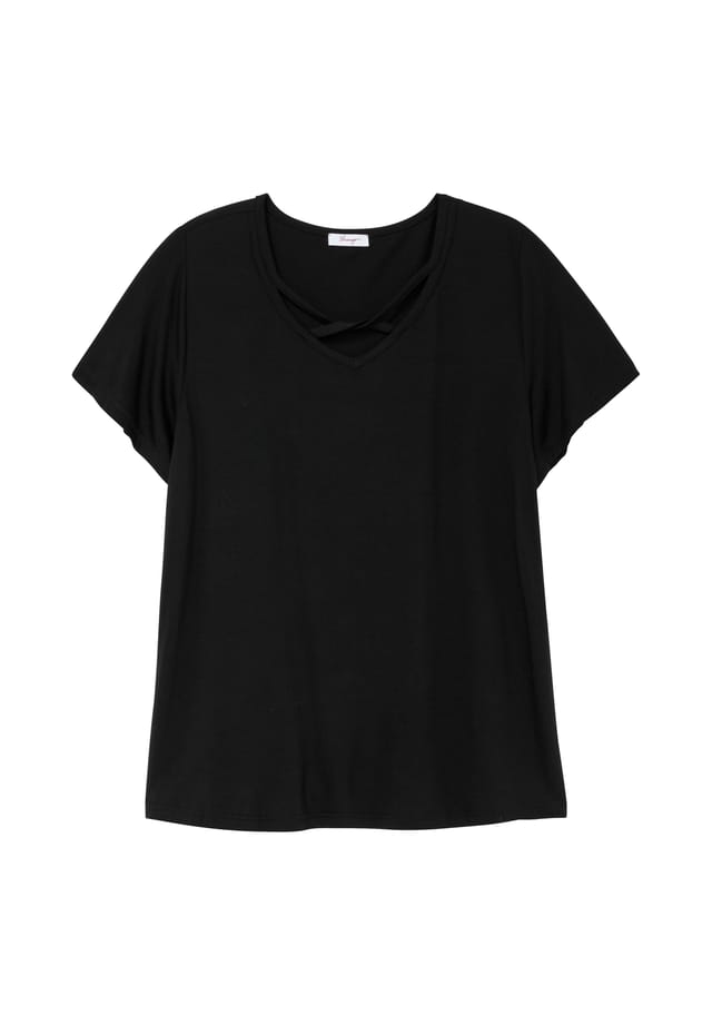 Рубашка с декорированным V-образным вырезом Sheego, черный
Рубашка с декорированным V-образным вырезом Sheego, черный