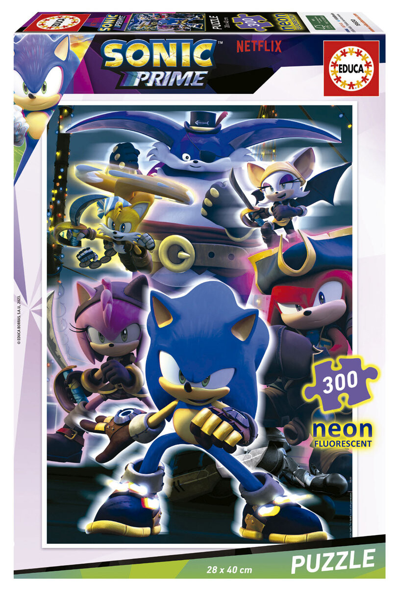 Educa, Пазл, Соник Прайм (люминесцентный), 300 шт.
Educa, Пазл, Соник Прайм (люминесцентный), 300 шт.