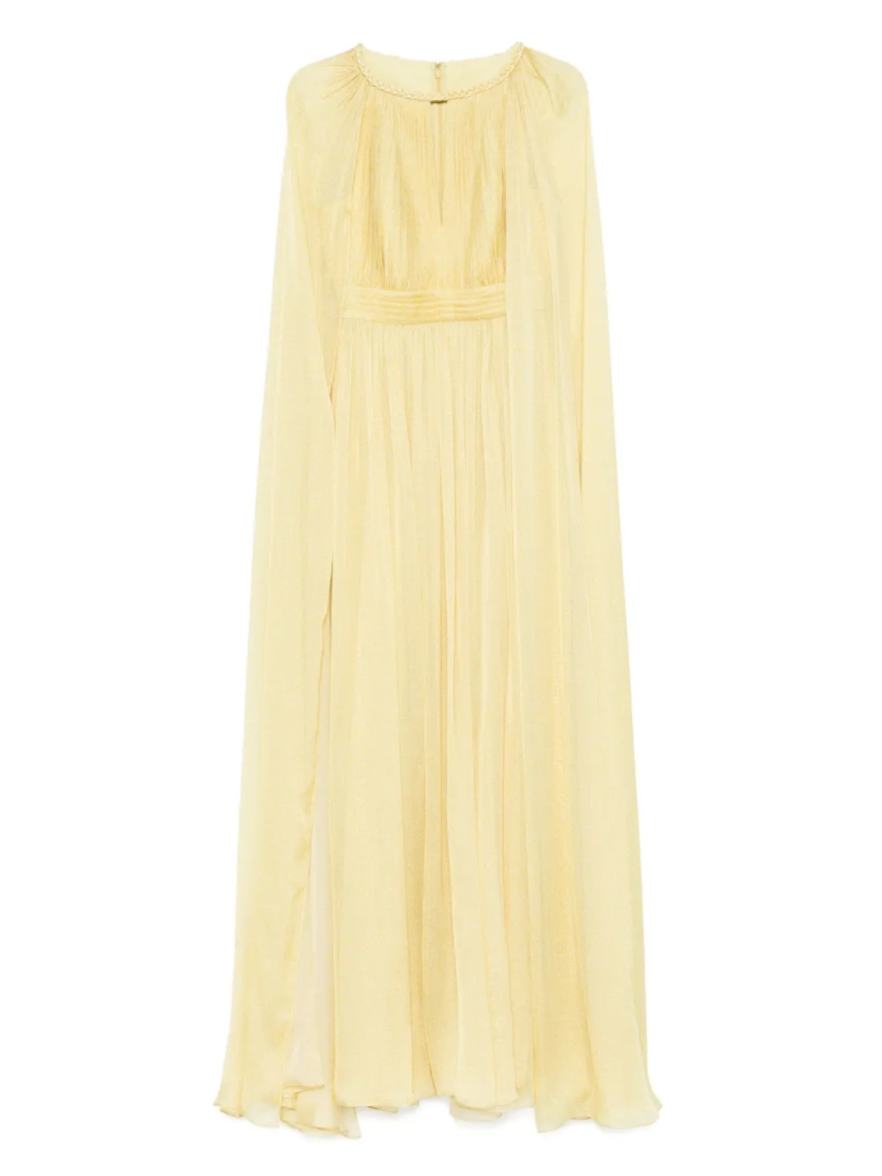 Платье макси с плиссировкой Elie Saab, желтый 
Платье макси с плиссировкой Elie Saab, желтый