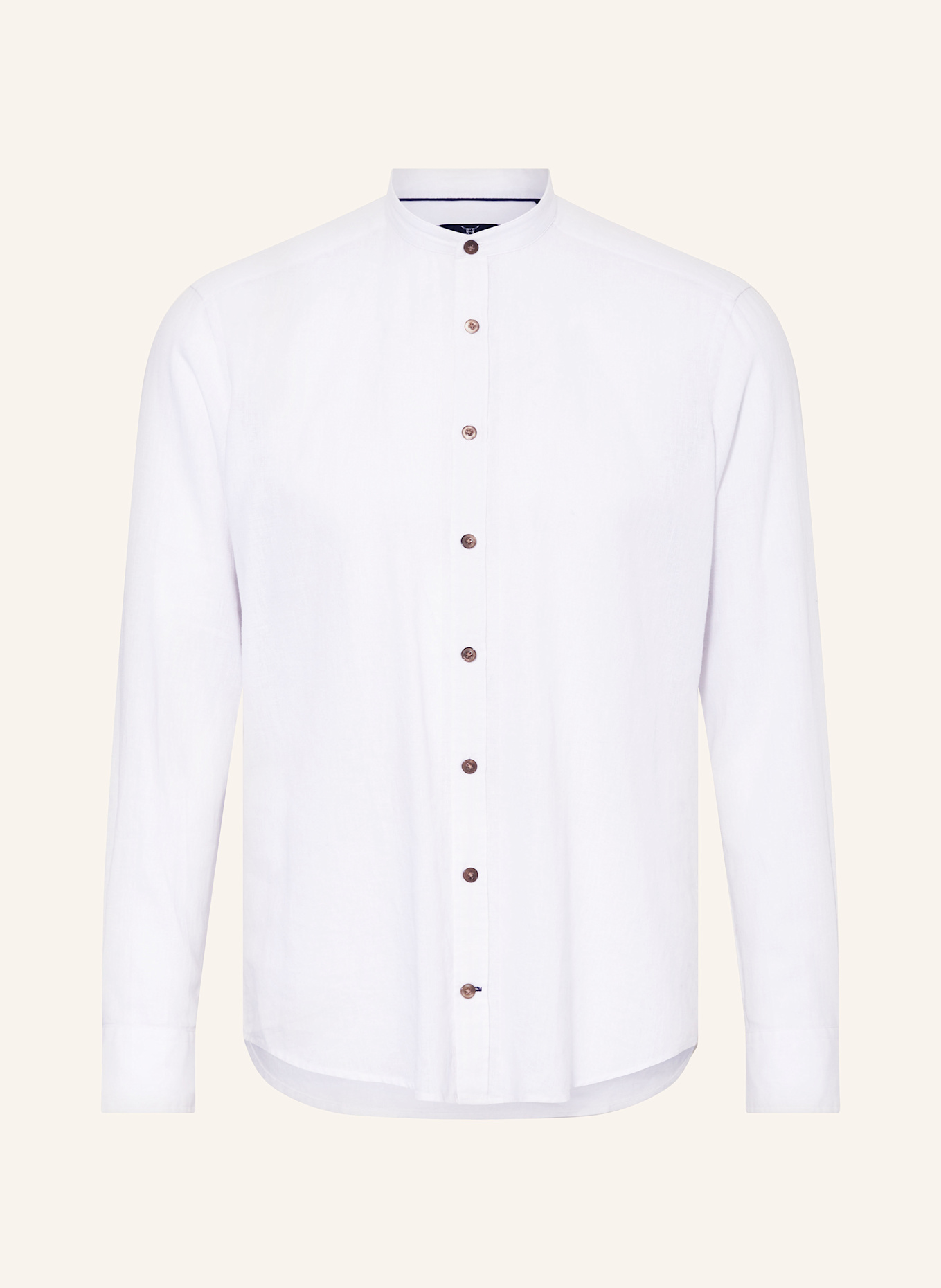 Рубашка современного кроя с воротником-стойкой и льном Strokesman'S, белый
Рубашка современного кроя с воротником-стойкой и льном Strokesman'S, белый