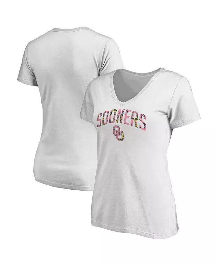 Женская белая футболка Oklahoma Sooners с цветочным принтом и V-образным вырезом Fanatics
Женская белая футболка Oklahoma Sooners с цветочным принтом и V-образным вырезом Fanatics