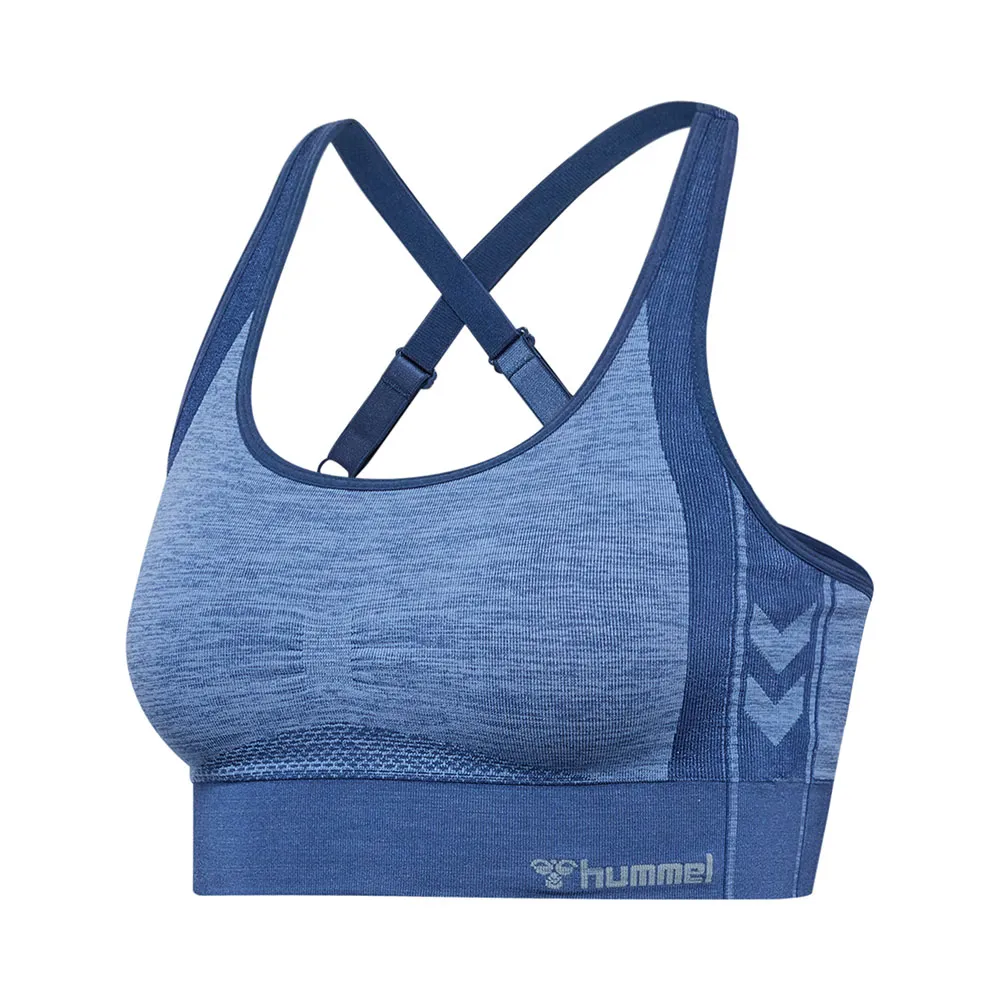 Спортивный топ Hummel MT Shine Seamless, синий 
Спортивный топ Hummel MT Shine Seamless, синий